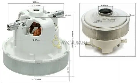 Motor aspirator 1200W  H124mm, Ø130mm