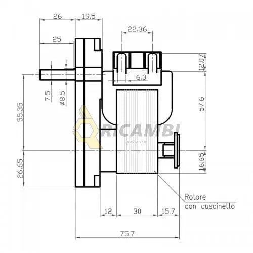 Motor reductor centrala peleti Kenta K9115062, 2RPM