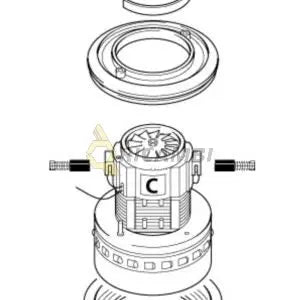 Original Motor 230V 1200W, Nilfisk