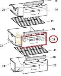 fata sertar frigider indesit 430X240MM