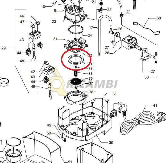 garnitura espressor gagia 73.5X57X5 mm