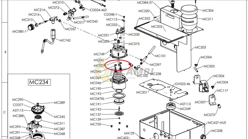 oring boiler espressor lelit