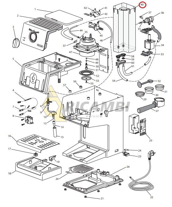 rezervor apa espressor delonghi