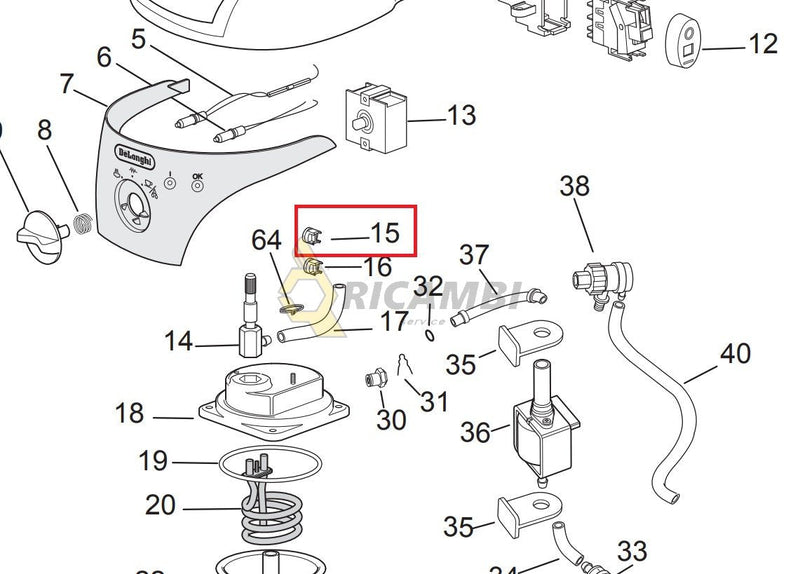 termostat boiler espressor cafea delonghi